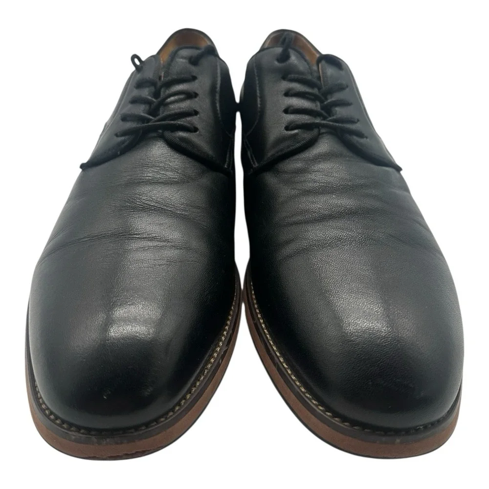 Florsheim Blaze Oxford Dress Shoes Men Sz 12 D Black Leather 14198-001 Plain Toe